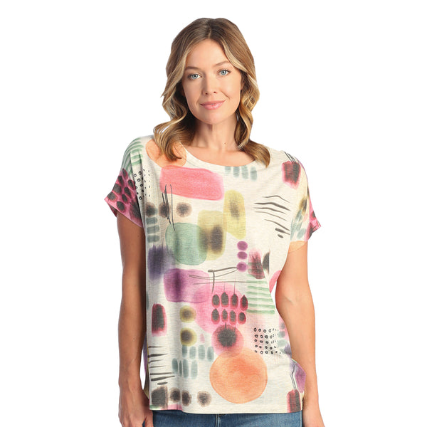 Jess & Jane "Verona" Round Neck Drop-Sleeve Top - ST2-1671