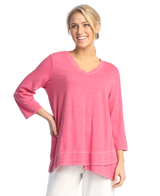 Weekend by Jess & Jane V-Neck Tulip Hem Top - WK8