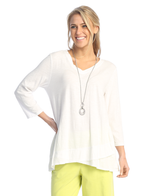 Weekend by Jess & Jane V-Neck Tulip Hem Top - WK8