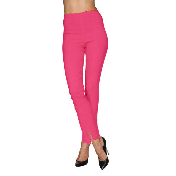 Mesmerize Pants with Front Ankle Slits and Front Zipper in Barbie - MA21-BRB - Sizes 10 & 12 Long