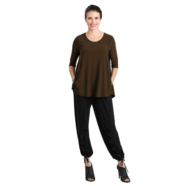 IC Collection Solid High-Low Top in Brown - 6899T-BRN