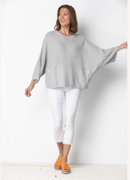 HABITAT LIGHTWEIGHT KANGAROO-POCKET SWEATER in Dove - 81230-DV