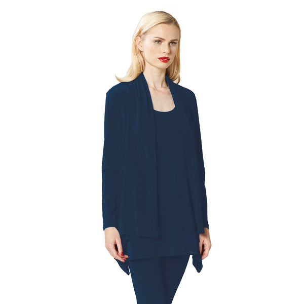 CSW Drape Tunic Cardigan in Navy - CA77-NVY - Size XS Only!