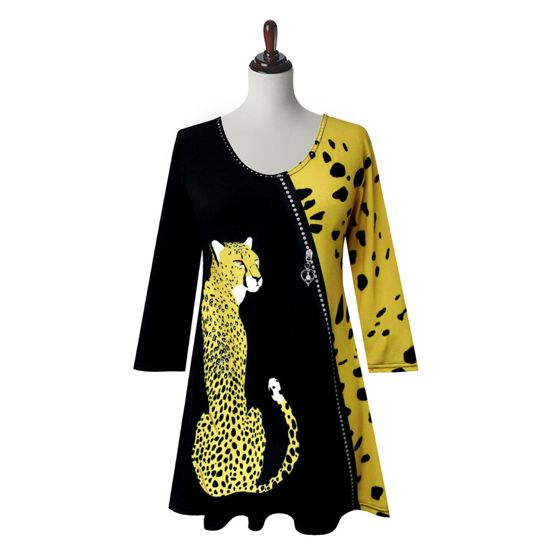 Valentina " Double Leopard" V-Neck Print Tunic - 24713