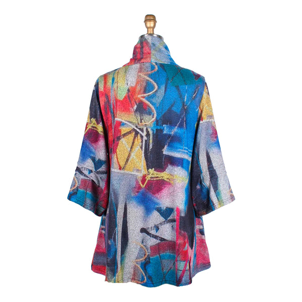 Damee Abstract Art Sweater Knit Tunic in Multi - 9202-MLT