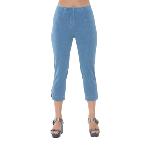 "Sidney" Pull-On Capri in Vintage Denim  - SID-VGE