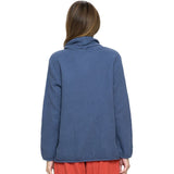 Cowl-Neck Waffle Top in Blue Indigo - FW137-IN - Sizes S & M Only!