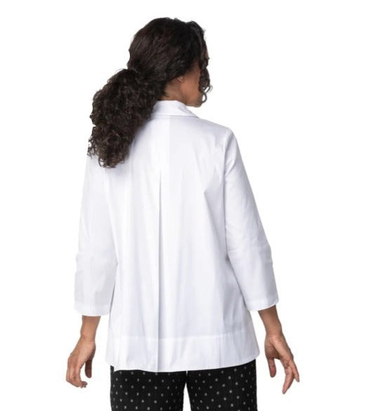 Habitat Button Front High-Low Shirt in White - 15050-WT