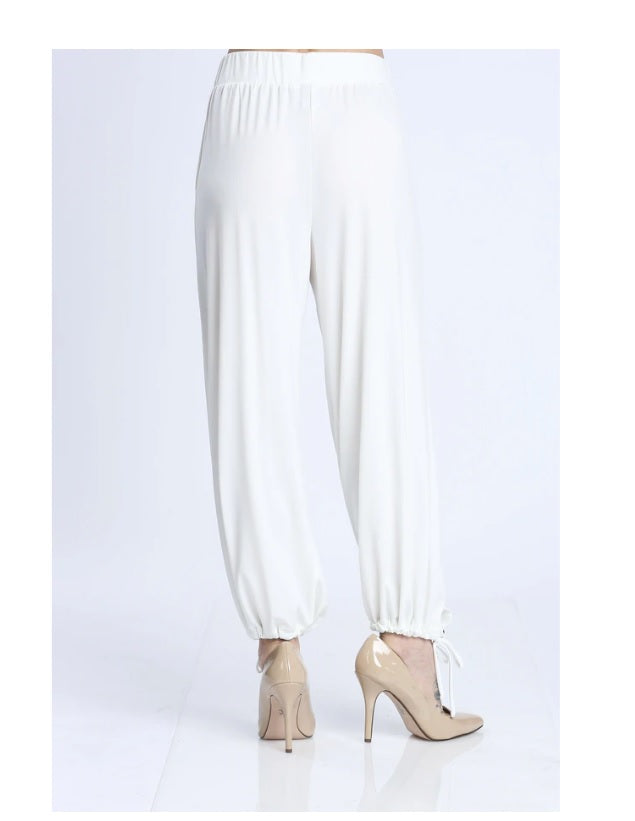 IC Collection Button Detailed Harem Pant in Ivory - 6900P-IV