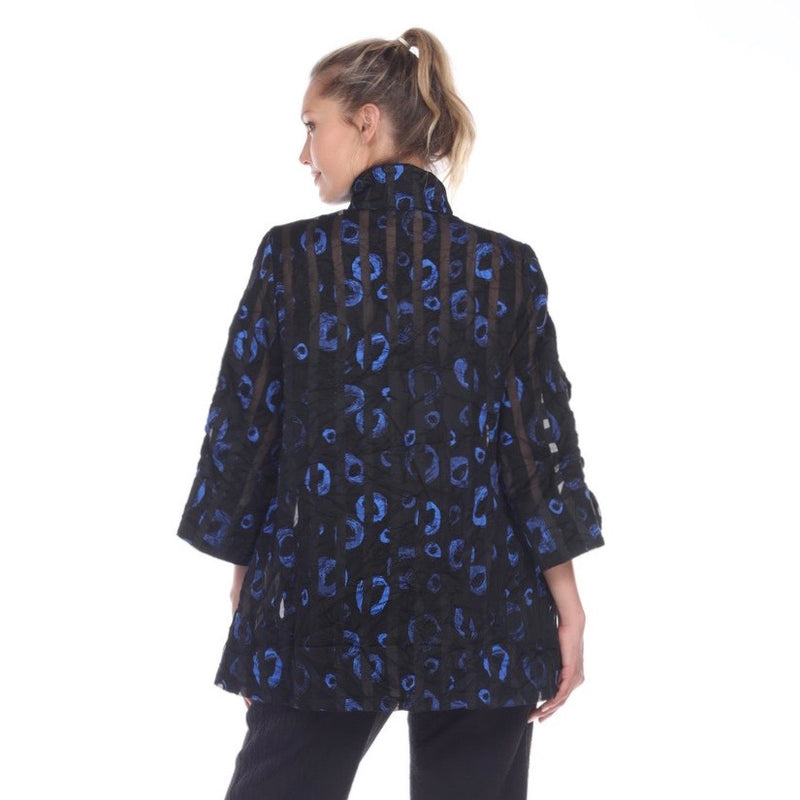 Moonlight Mesh Paneled Jacket in Blue - 3158-BLU- Sizes S & M Only