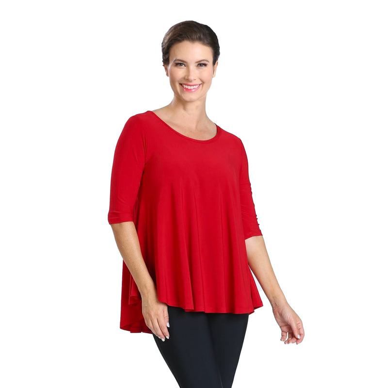 IC Collection Solid High-Low Top in Red - 6899T-RED