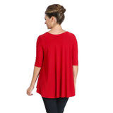 Solid High-Low Top in Red - 6899T-RED