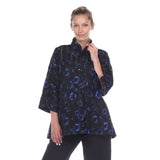 Moonlight Dot Mesh Paneled Jacket in Blue - 3158-BLU- Size S Only!