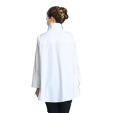 High-Low Shirt w/Pockets in White - 3778B-WT