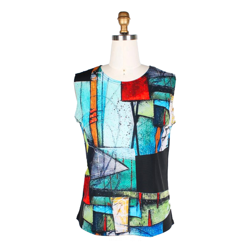 Damee "Denim & Multi" Print Mesh Twin Set - 31407
