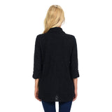 Embroidered Button Front Blouse in Black - EC-104-BLK - Size M Only!