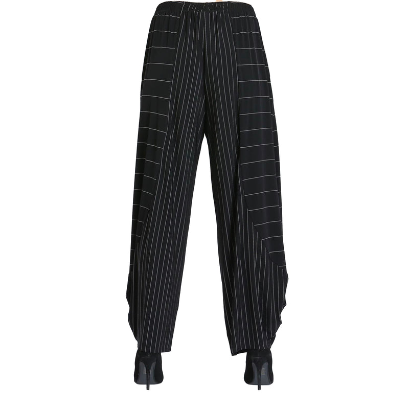 IC Collection Striped Stretch Knit Pull-On Pant - 3861P