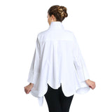 Scalloped Cotton Blouse in White - 2585B-WT