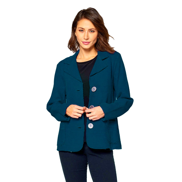 Focus Fashion Waffle Jacket in Deep Sea - SW203-DS - Size L