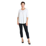 Solid High-Low Top in Ivory - 6899T-IVR