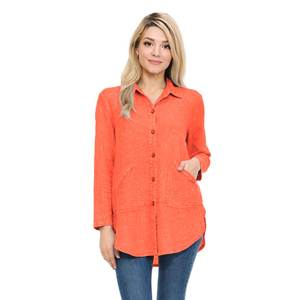 Lightweight WAFFLE SHIRT/Jacket in Melon - LW110-MEL - Size S Only!