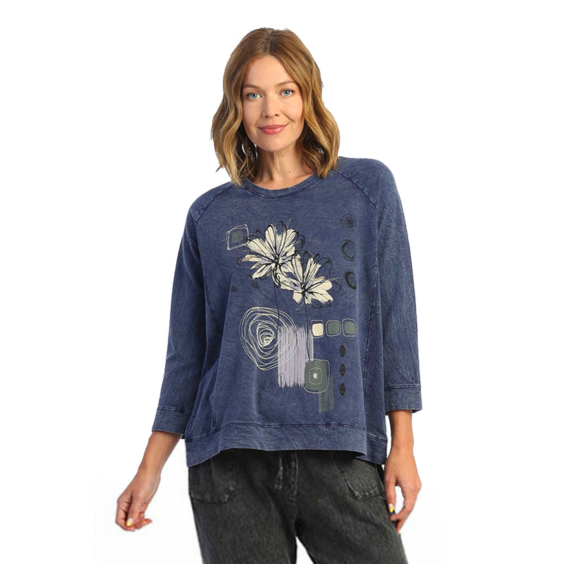 Jess & Jane "Mia" Mineral Washed French Terry Top - M51-1627