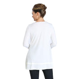 Stretch Knit Basic Tunic in Ivory - 1484-IVR