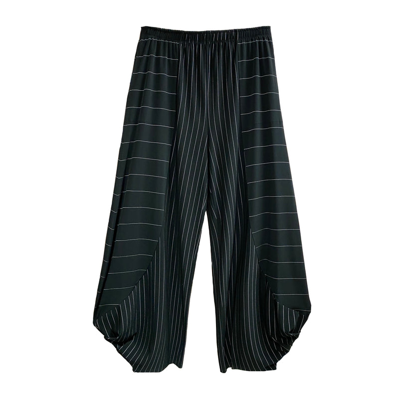 IC Collection Striped Stretch Knit Pull-On Pant - 3861P