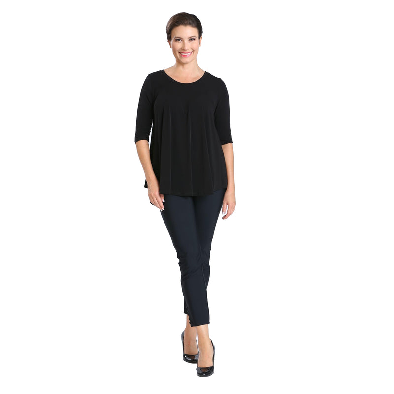 IC Collection Solid High-Low Top in Black - 6899T-BLK