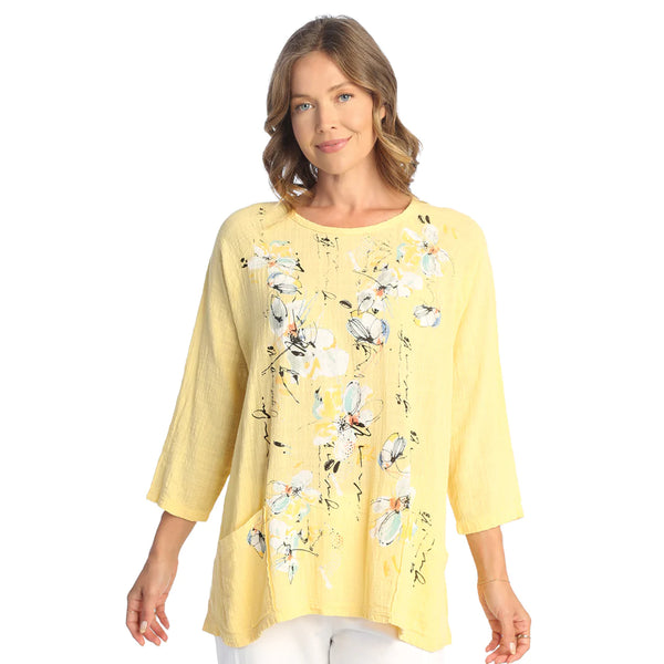 Jess & Jane "Bora Bora" Mineral Washed Gauze Tunic With Pockets - M103-1690