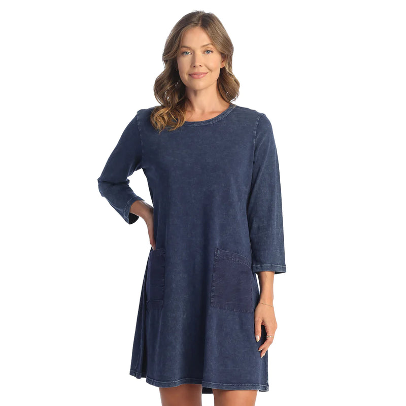 Jess & Jane Mineral Washed Dress With Pockets - M102