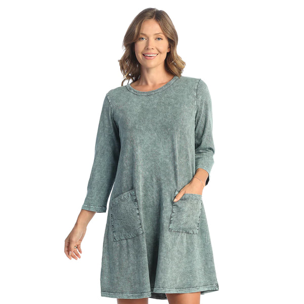 Jess & Jane Mineral Washed Dress With Pockets - M102