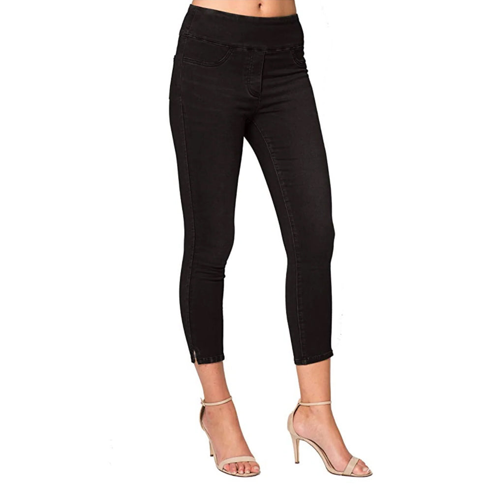 LIOR PARIS Sasha Denim Reinvented Pull-On Pant - Tapered Leg, Mock Fly, 28" Inseam, Enzyme Wash - View #10