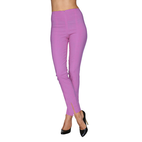 Mesmerize Pants with Front Ankle Slits and Front Zipper in Lilac - MA21-LIL