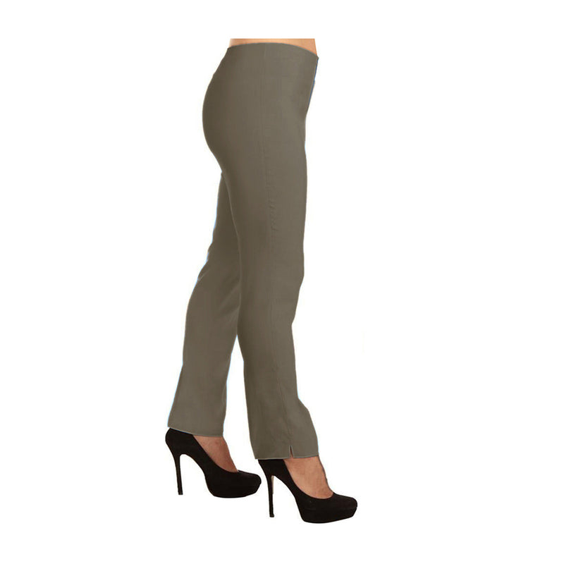 Lior Paris "Lize" Straight Leg Pull-On Pant in Dark Taupe - LIZE-TAU