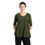 Solid High-Low Top in Olive - 6899T-OLV