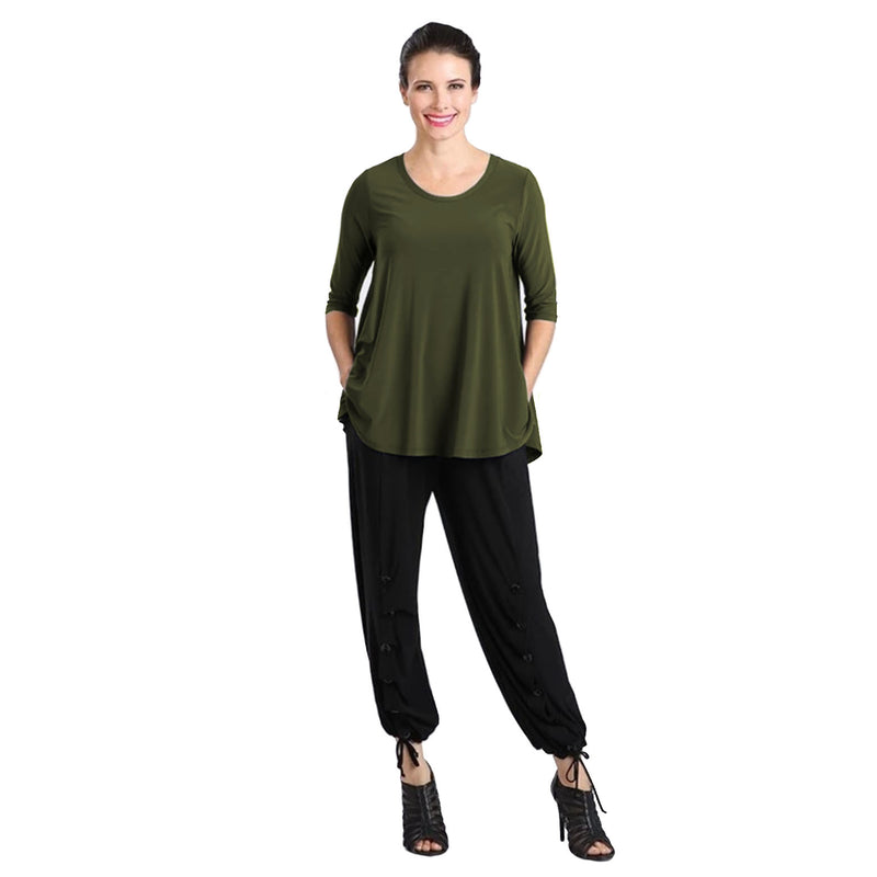 IC Collection Solid High-Low Top in Olive - 6899T-OLV