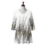 Valentina Signa "Serengeti" Print V-Neck Tunic - 22897 - Sizes XL &  1X