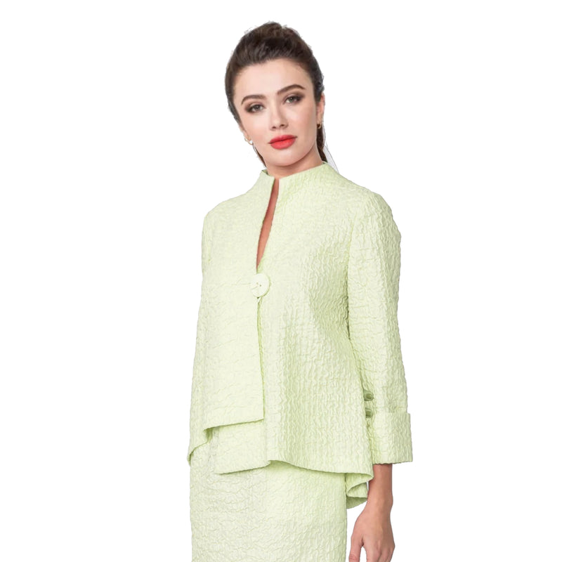 IC Collection Textured One-Button Jacket in Sage - 4379J-SG