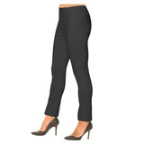 Paris "Sasha" Straight Leg Pull-On Ankle Pant in Charcoal - SASH-CHAR