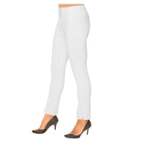 "Sasha" Pull-On Straight Leg Pant in White - SASH-WHT