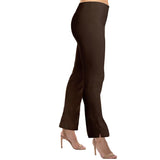 "Sasha" Pull-On Straight Leg Pant in Brown - SASH-BN