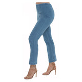 Paris "Sasha" Pull-On Pant Straight Leg Pant in Vintage Denim Blue - Sash-VIND