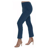 "Sasha" Pull-On Straight Leg Pant in Dark Denim Blue - SASH-DKBD