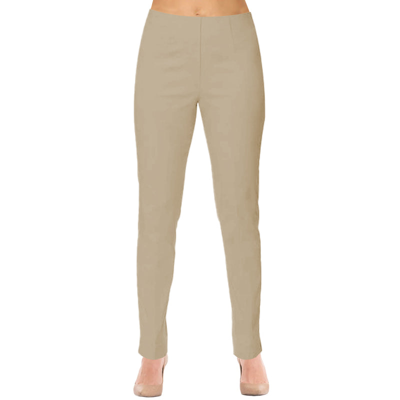 LIOR "Sasha" Pull-On Straight Leg Pant IN Light Taupe - SASH-LTP - Sizes 4, 8 & 12