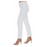 "Sasha" Pull-On Straight Leg Pant in Denim White - SASH-WHTD