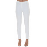 "Sasha" Pull-On Straight Leg Pant in Denim White - SASH-WHTD