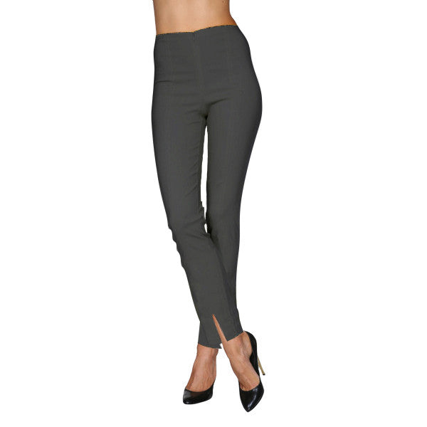 Mesmerize Pants with Front Ankle Slits and Front Zipper in Shark - MA21-SHK