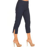 Paris "Sidney" Pull-On Capri in Dark Denim Blue - Sidney-DDN