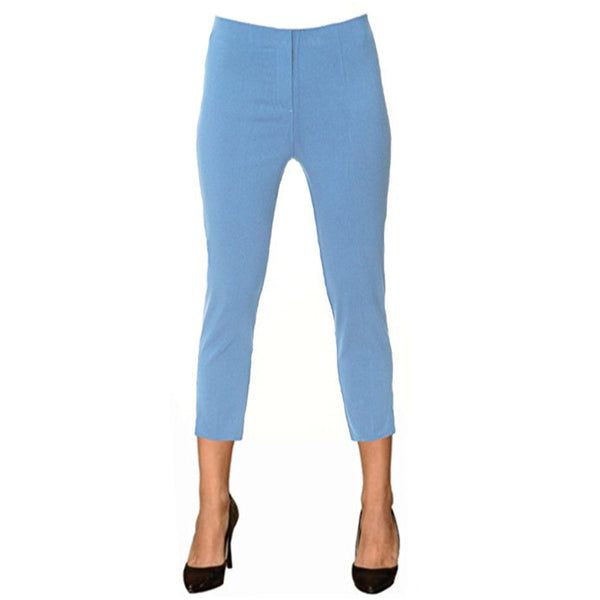 "Sidney" Pull-On Capri in Chambray - SID-CBR